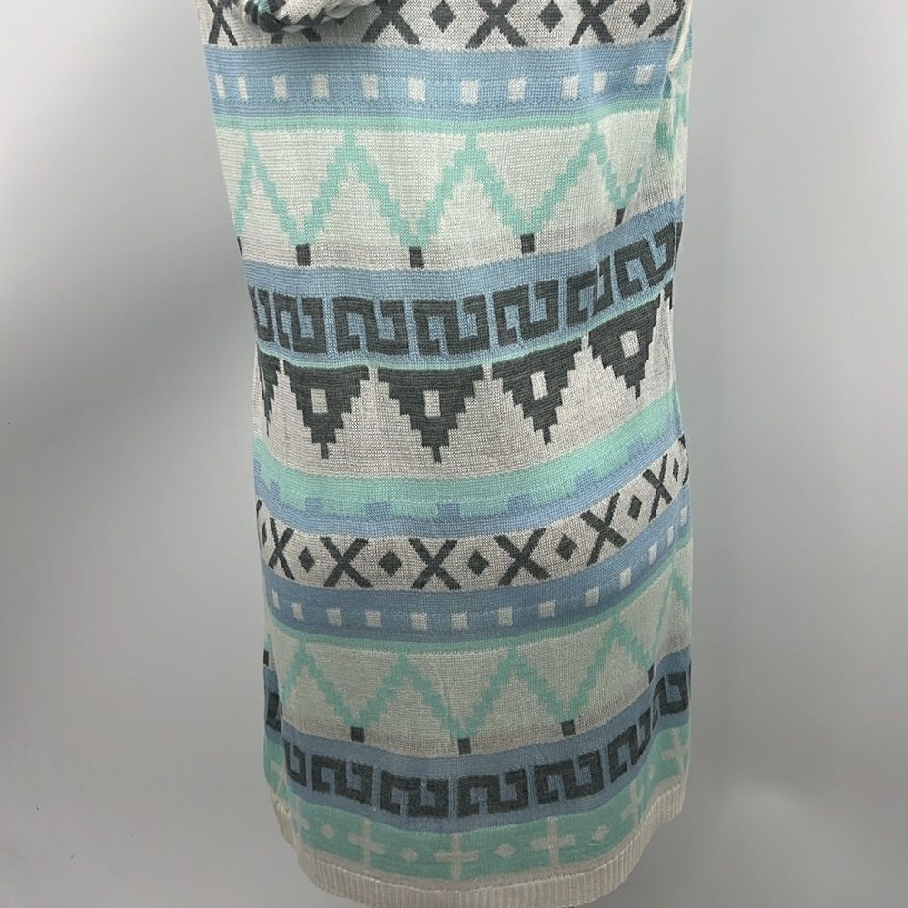 Say What medium native inspired print open cardigan hoodie - Picture 6 of 7
